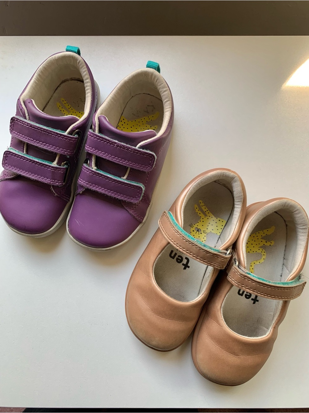 Two pairs Ten Little size 10.5 shoes
